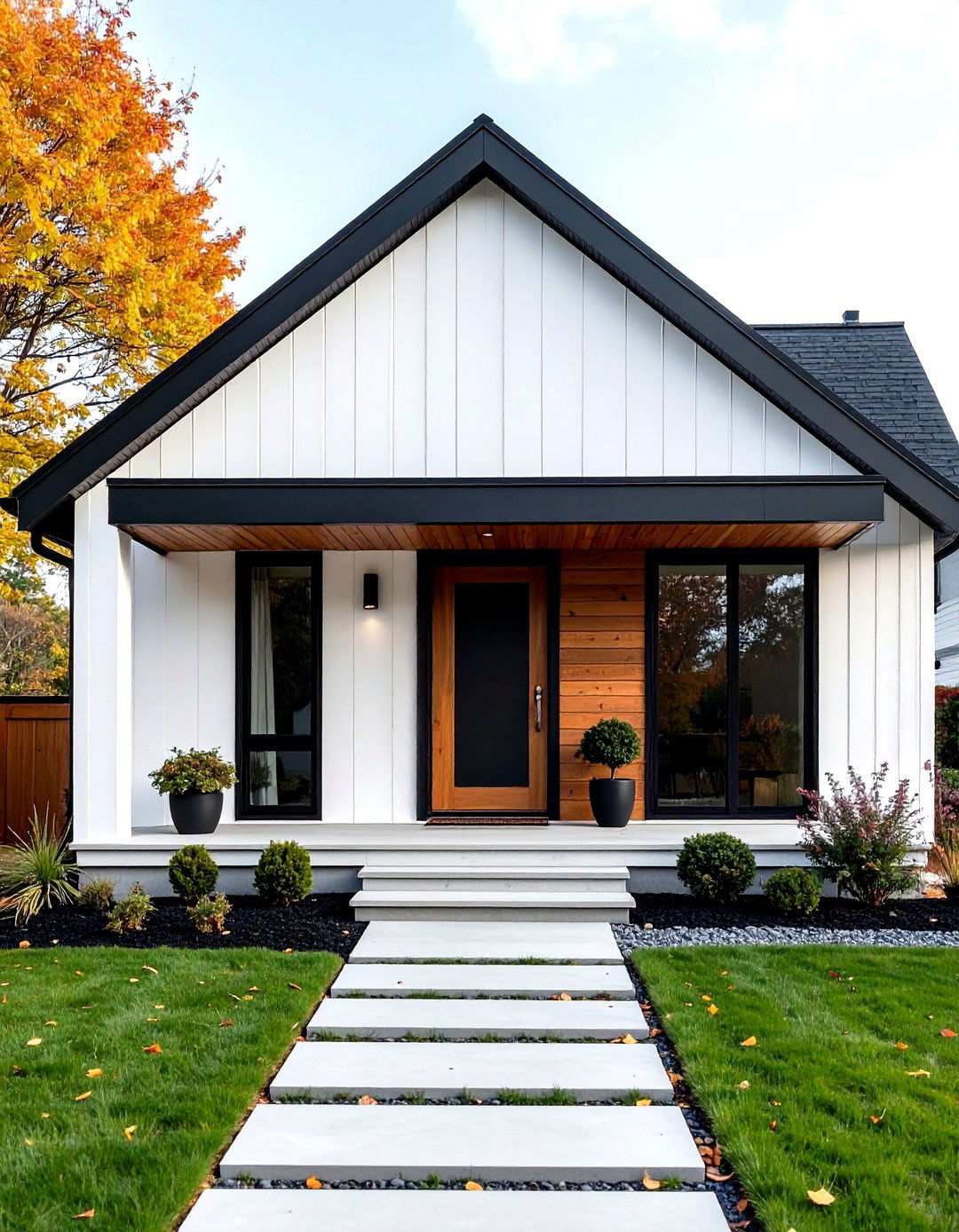 Classic White Minimalist Facade - 24 Scandinavian House Exterior Ideas