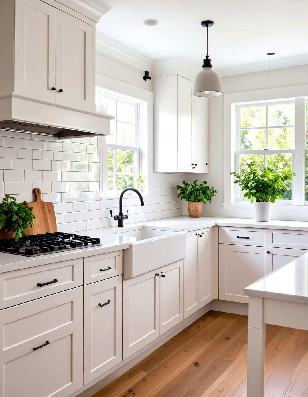 Classic White Subway Tiles - 24 White Kitchen Backsplash Ideas