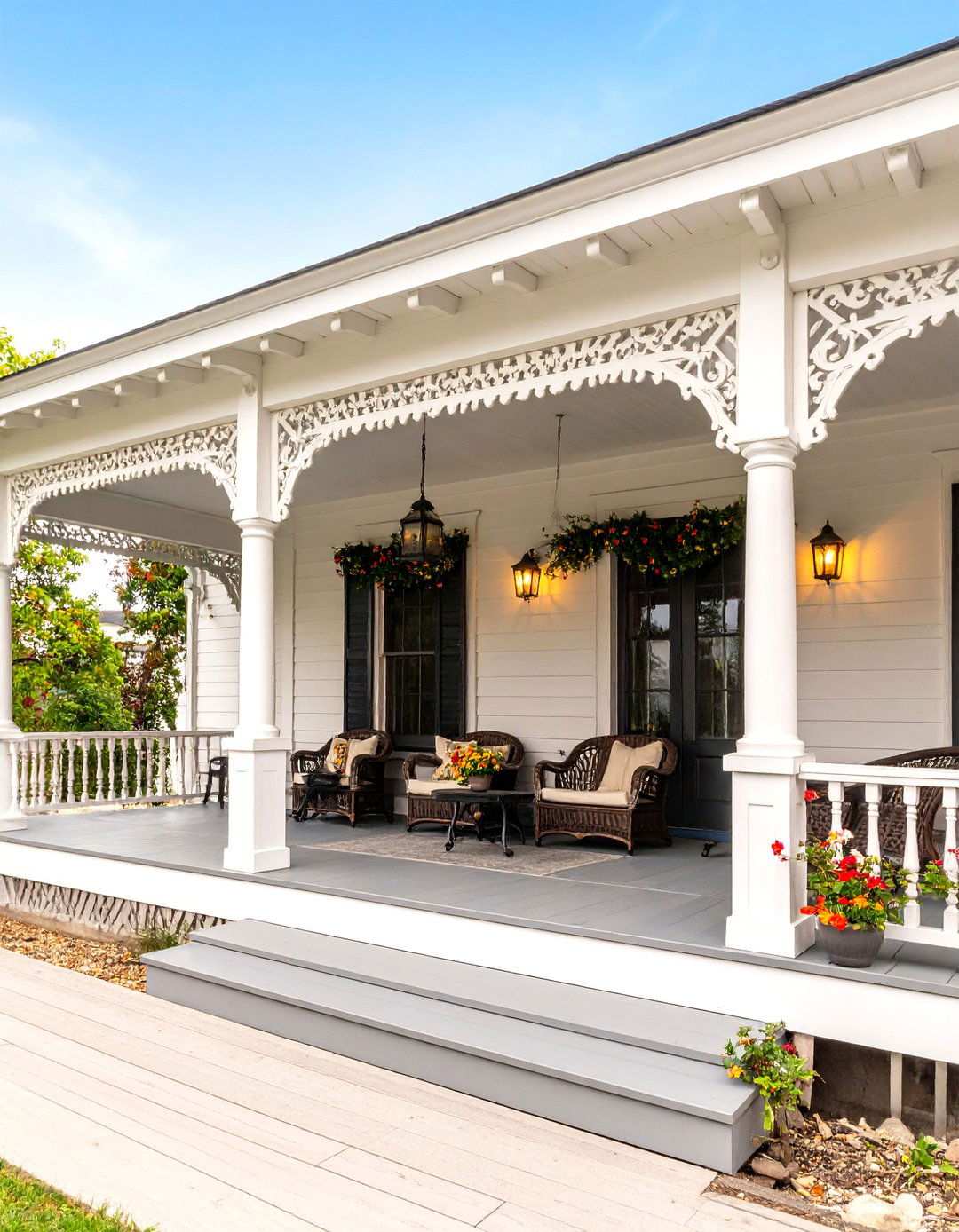 Classic Wraparound Victorian Porch Design - 24 Victorian Porch Ideas