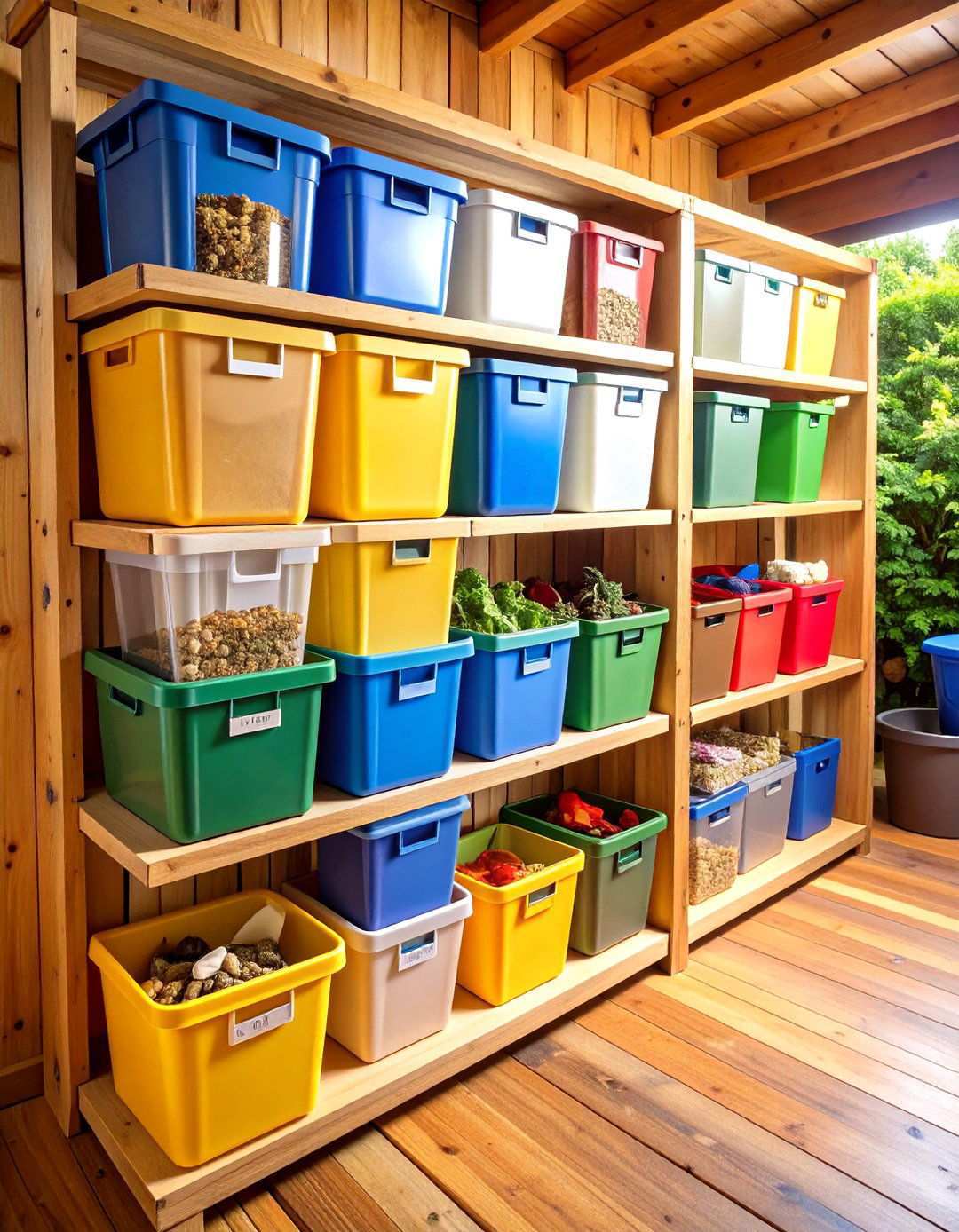 Clear Container Labeling System - 24 Shed Organization Ideas