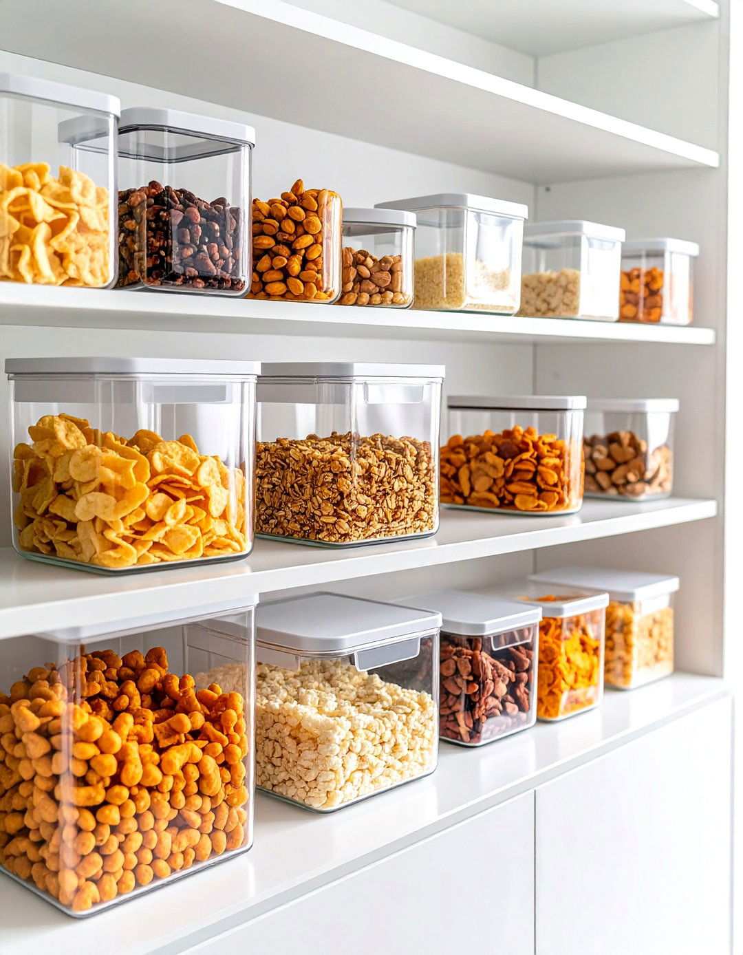 Clear Container Pantry System - 24 Snack Storage Ideas