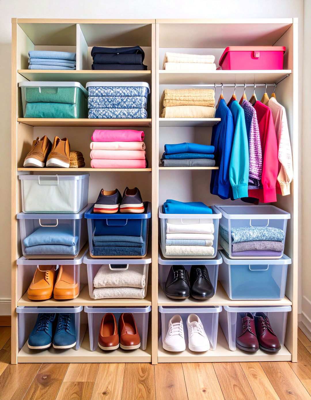 Clear Storage Container System - 24 Small Closet Storage Ideas