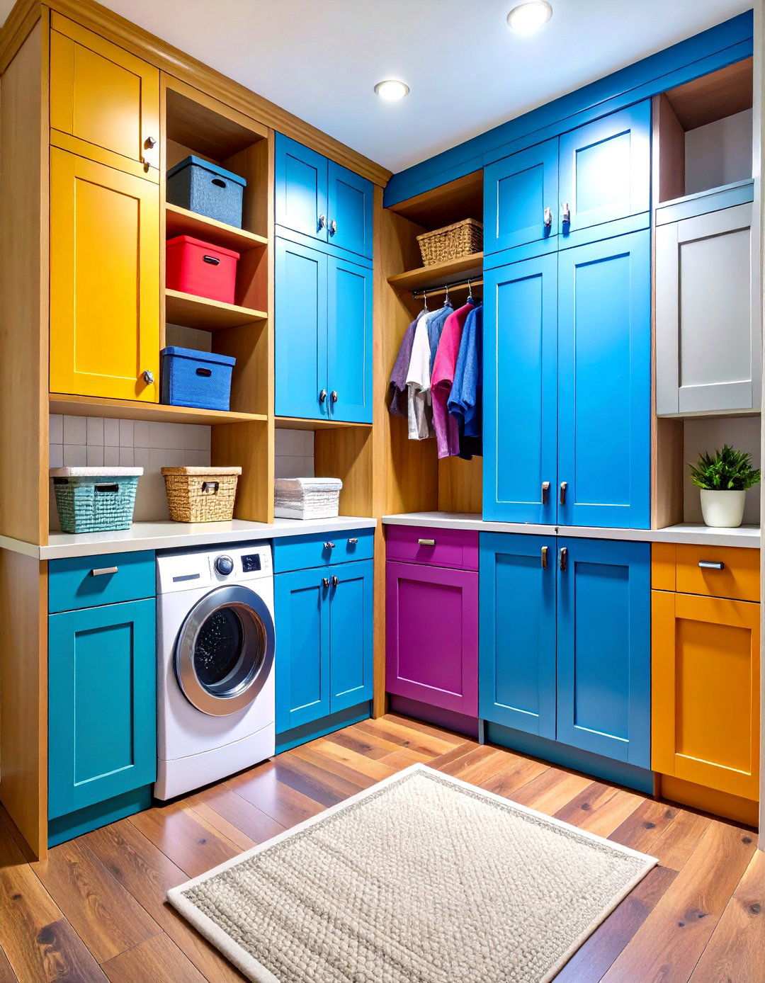 Closed Cabinet Mudroom Laundry Storage - 24 Mudroom Laundry Room Ideas