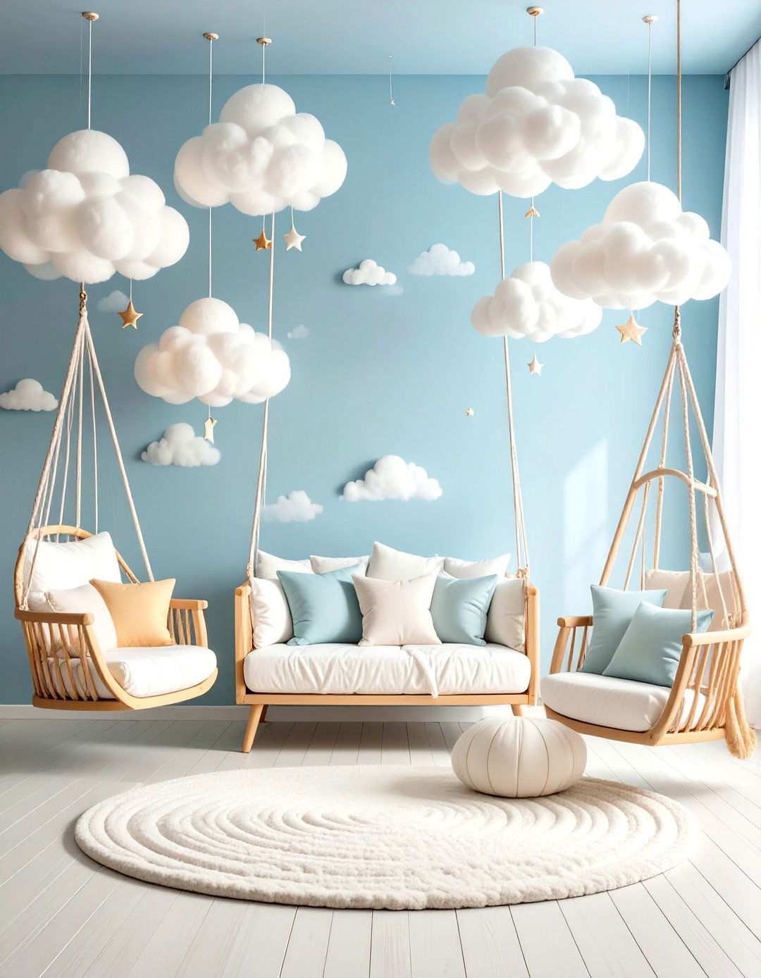 Cloud Swing Paradise Nursery - 24 Whimsical Nursery Ideas