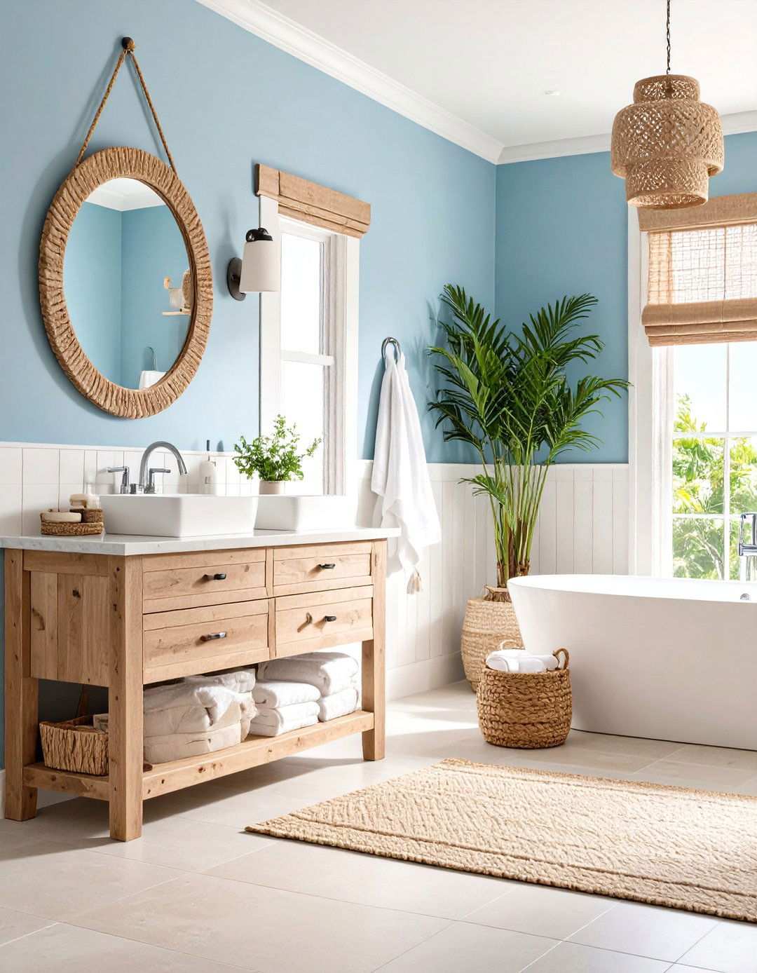 Coastal Bathroom Serenity - 24 Neutral Bathroom Ideas