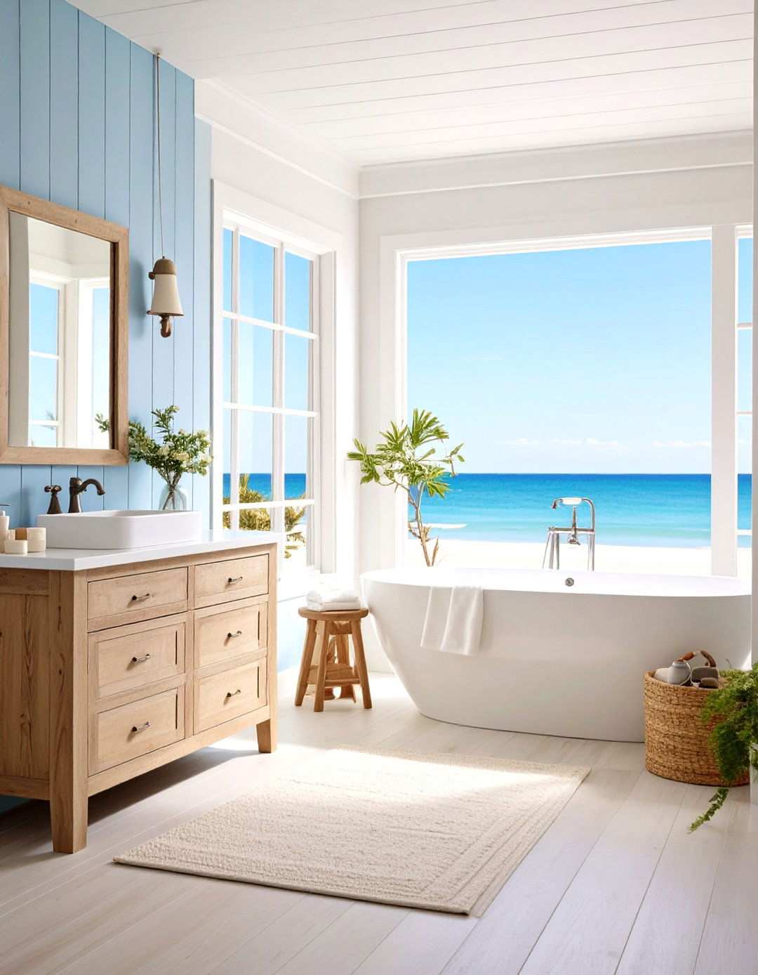 Coastal Beach House Serenity - 24 Large Bathroom Ideas
