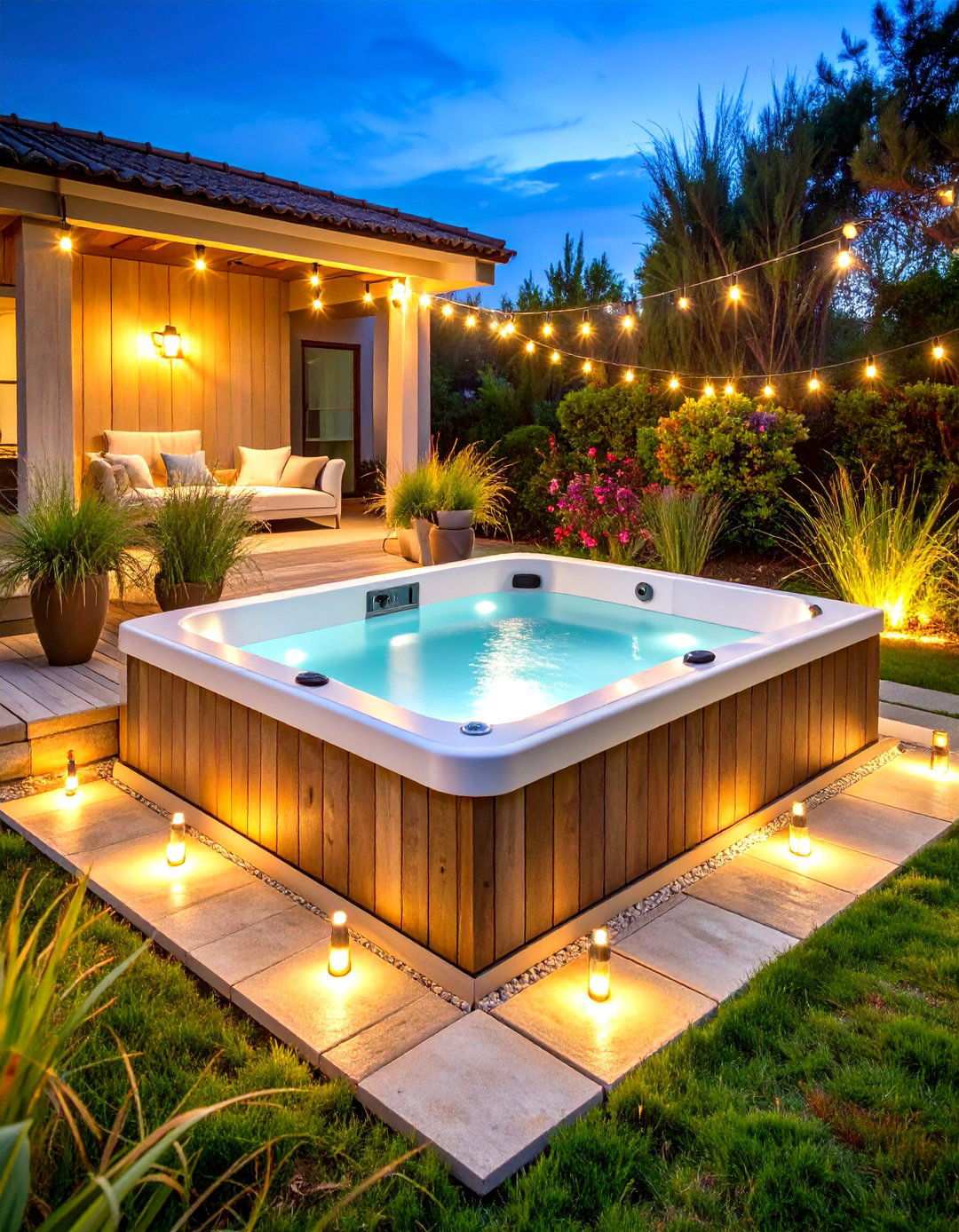 Coastal Beachside Hot Tub Retreat - 24 Hot Tub Landscaping Ideas