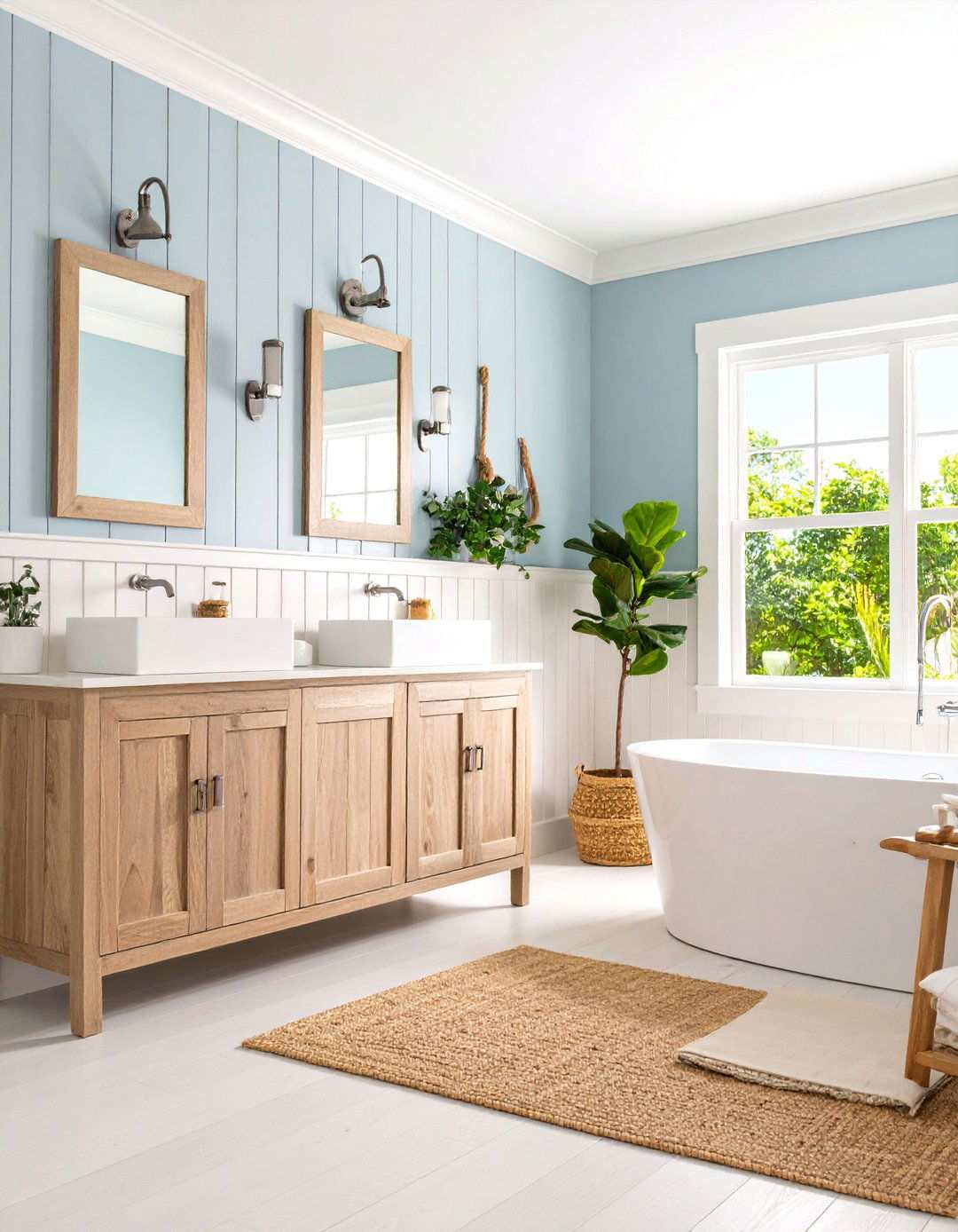 Coastal Beadboard Wainscoting with Nautical Accents - 24 Wainscoting Ideas