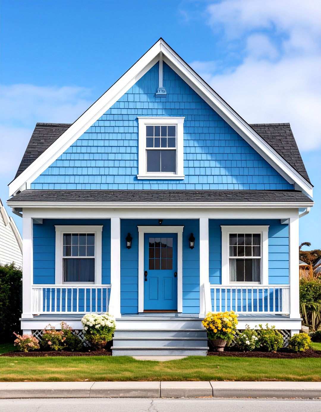 Coastal Blue and White Maritime Style - 24 Two-tone Siding Designs