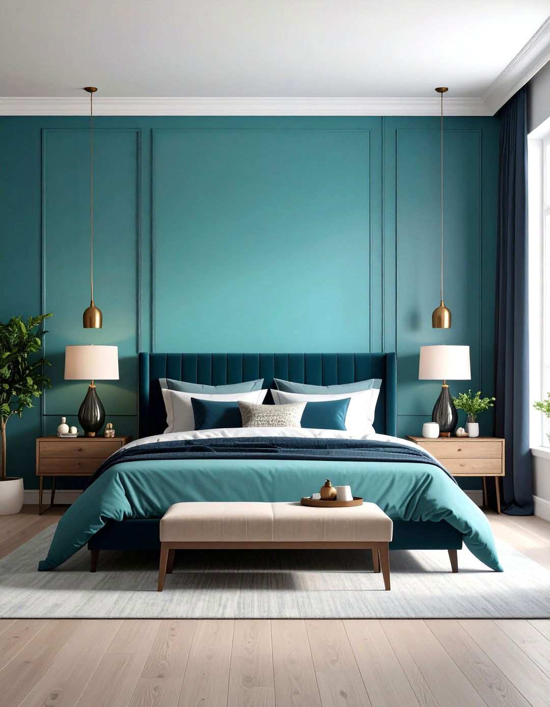Coastal Color Gradient Walls - 24 Mermaid Bedroom Ideas