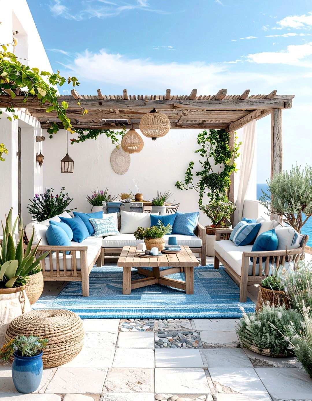 Coastal Mediterranean Seafront Style - 24 Mediterranean Patio Ideas