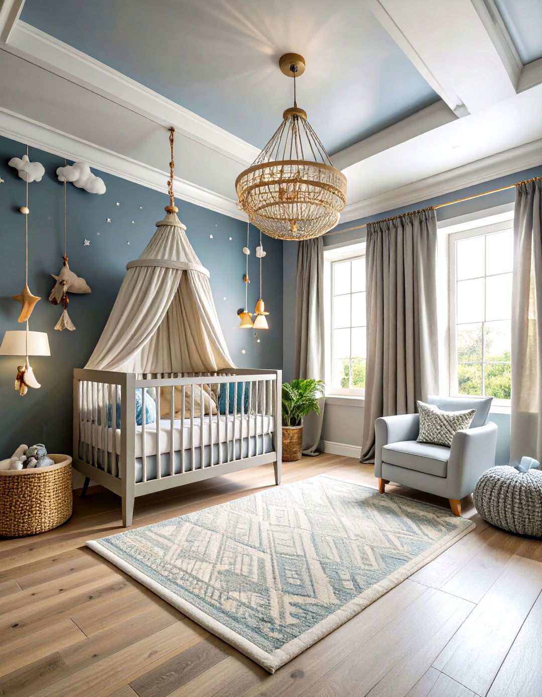 Coastal Storm Nursery - 24 Ocean-themed Nursery Ideas