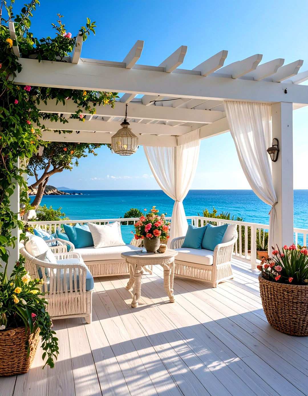 Coastal Style Pergola Design - 24 Patio With a Pergola Ideas