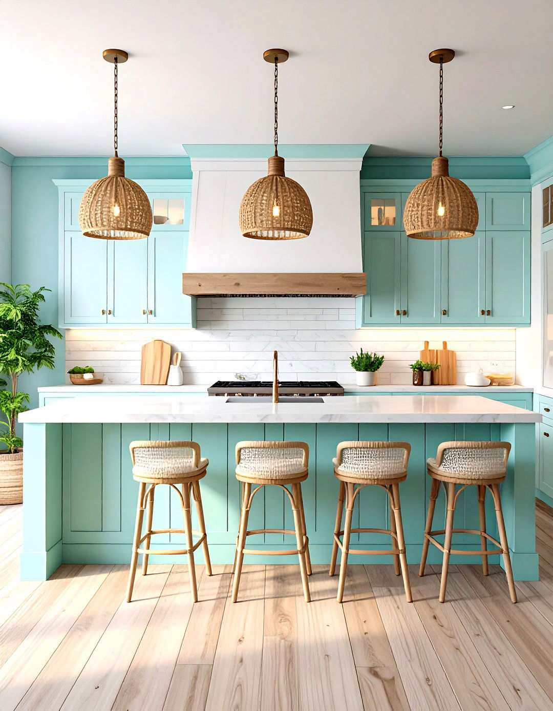 Coastal Style Shiplap Bar - 24 Kitchen Bar Ideas