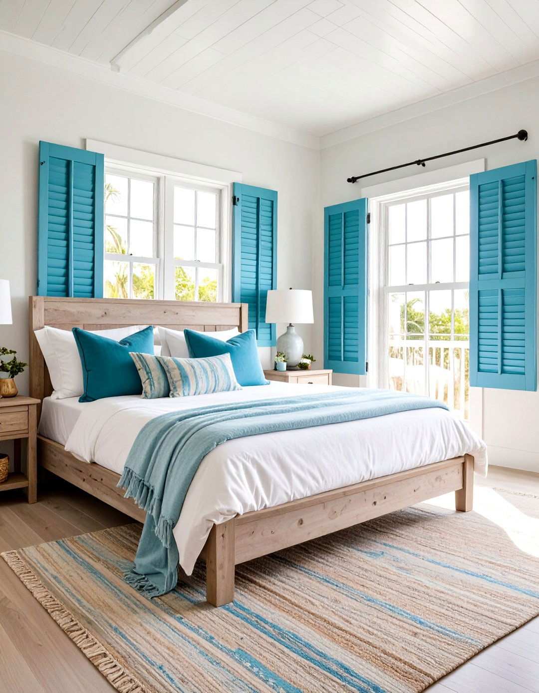Coastal Style Shutters with Weathered Finish - 24 Window Treatments Ideas