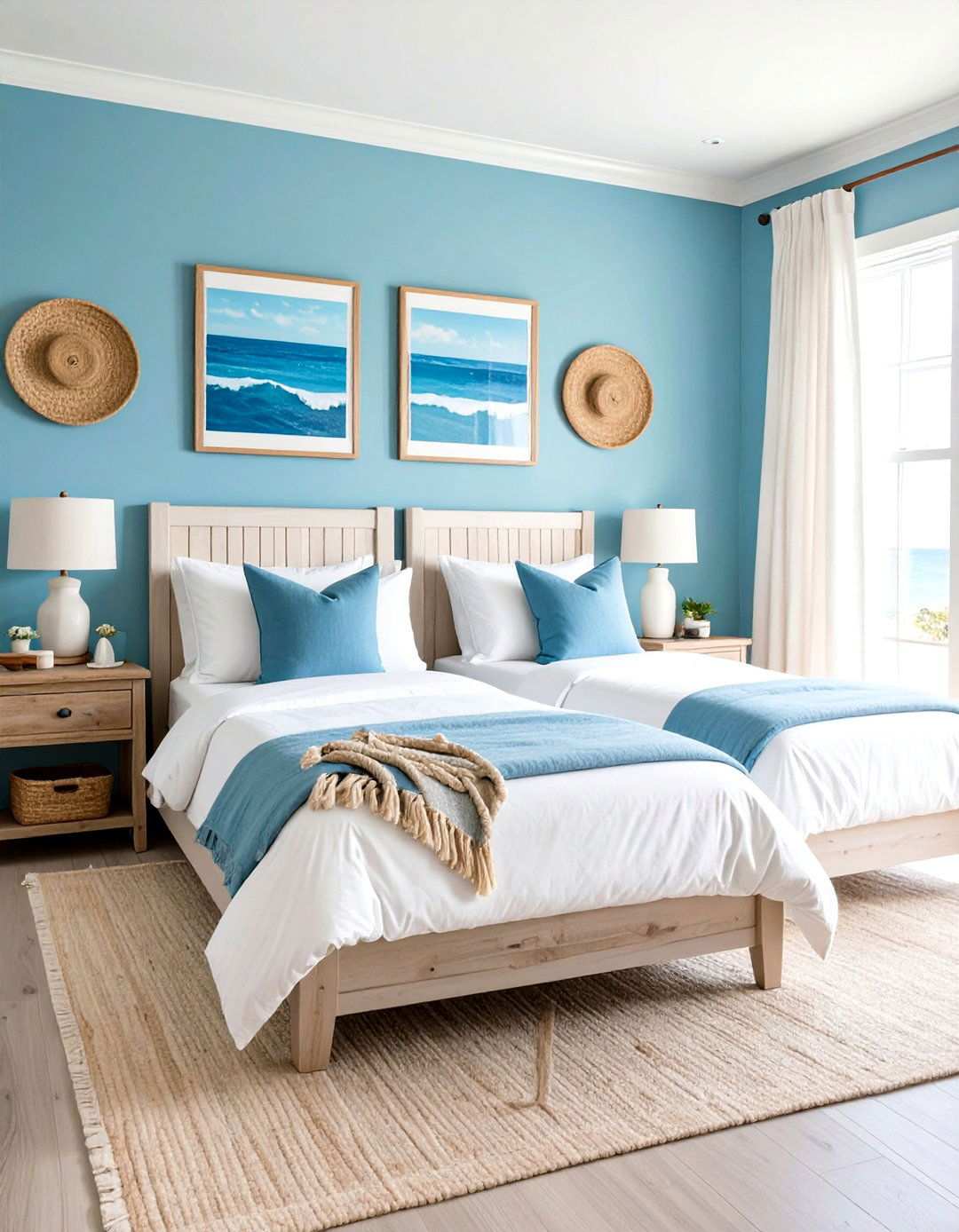 Coastal Twin Bedroom Layout - 24 Twin Bedroom Ideas