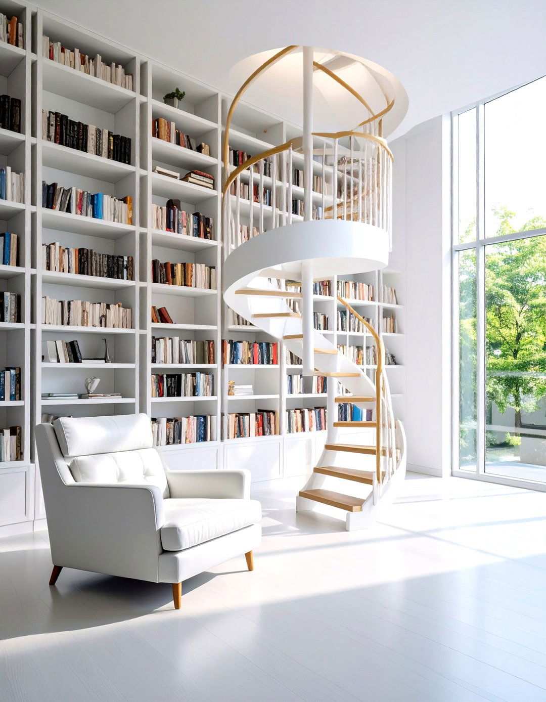 Coastal Watchtower Home Library - 24 Nautical Decor Ideas