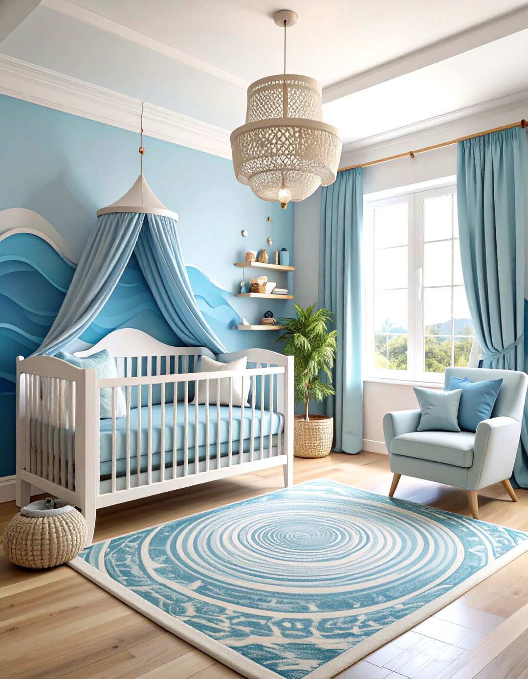 Coastal Wave Nursery - 24 Ocean-themed Nursery Ideas