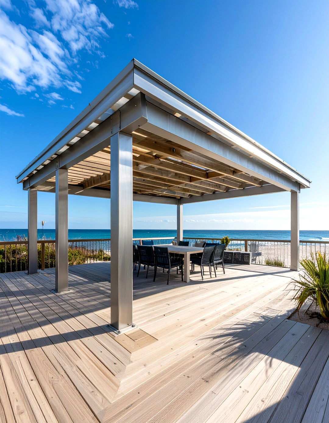 Coastal Weather Pergola with Hurricane Resistance - 24 Patio Pergola Ideas