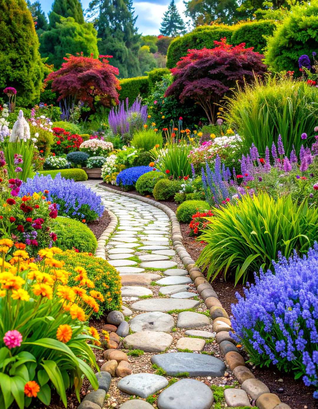 Cobblestone Victorian Garden Edging - 24 Stone Garden Edging Ideas