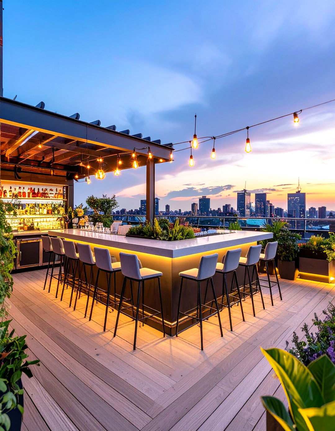 Cocktail Bar Terrace - 24 Large Balcony Ideas