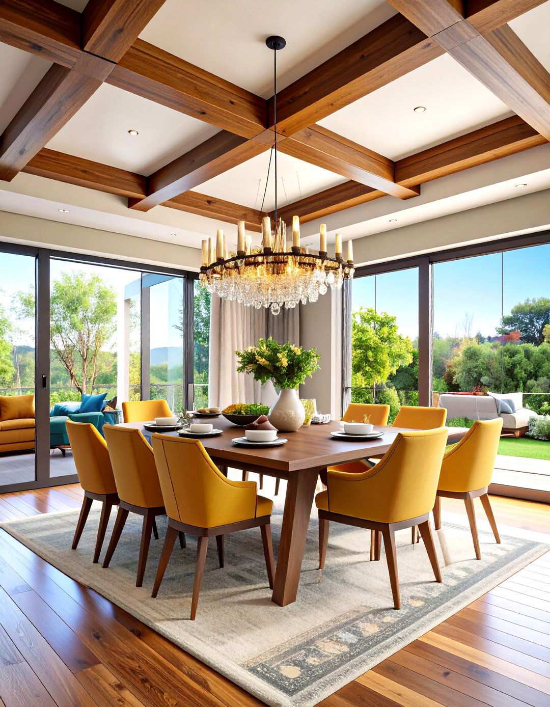 Coffered Dining Room Tray Ceiling - 24 tray ceiling ideas