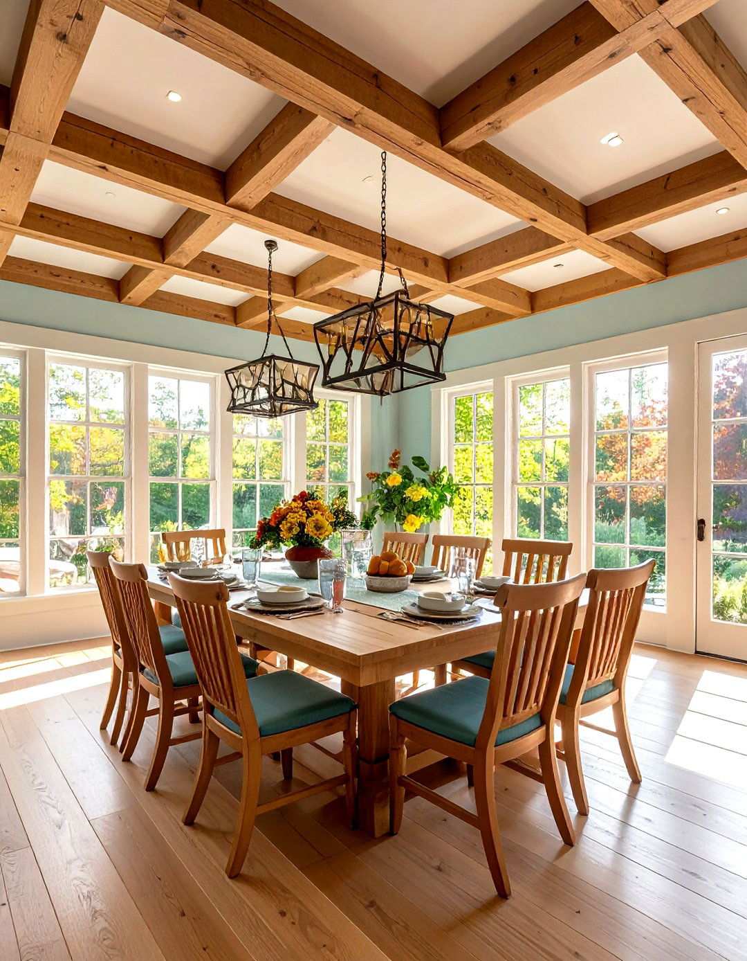 Coffered Grid Pattern Beam Ceiling - 24 Vaulted Ceiling With Beams