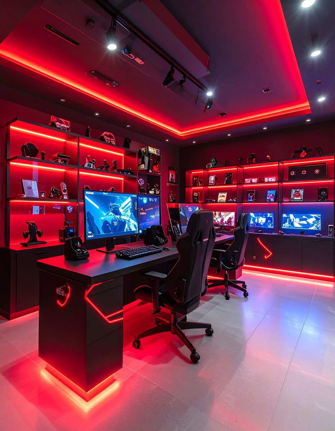 Collectibles Display Gallery - 24 Red and Black Gaming Setup Ideas