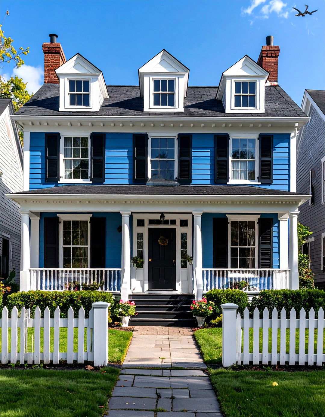 Colonial Revival Traditional - 24 Houses With Black Windows