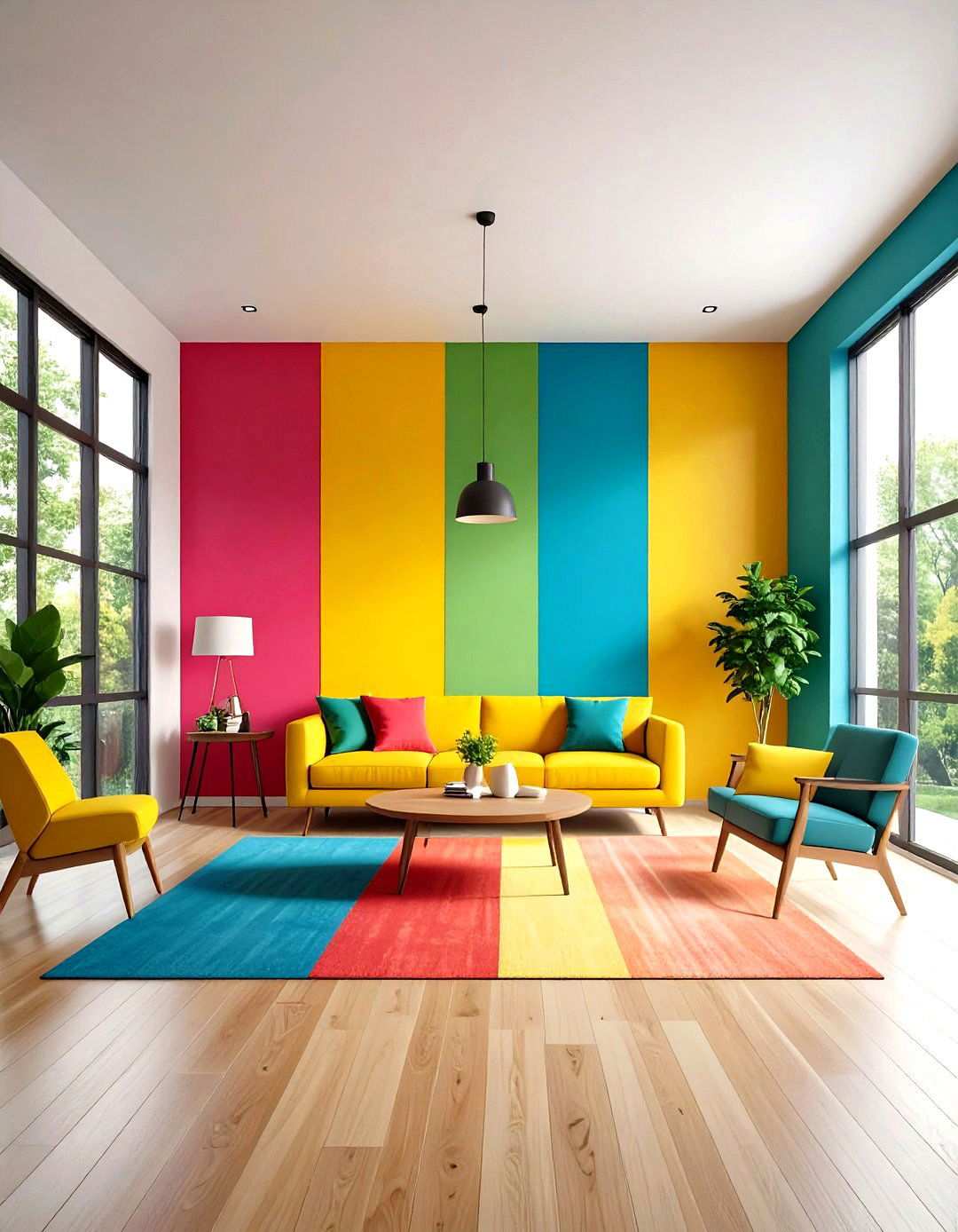 Color Block Panel Designs - 24 Wall Trim Ideas