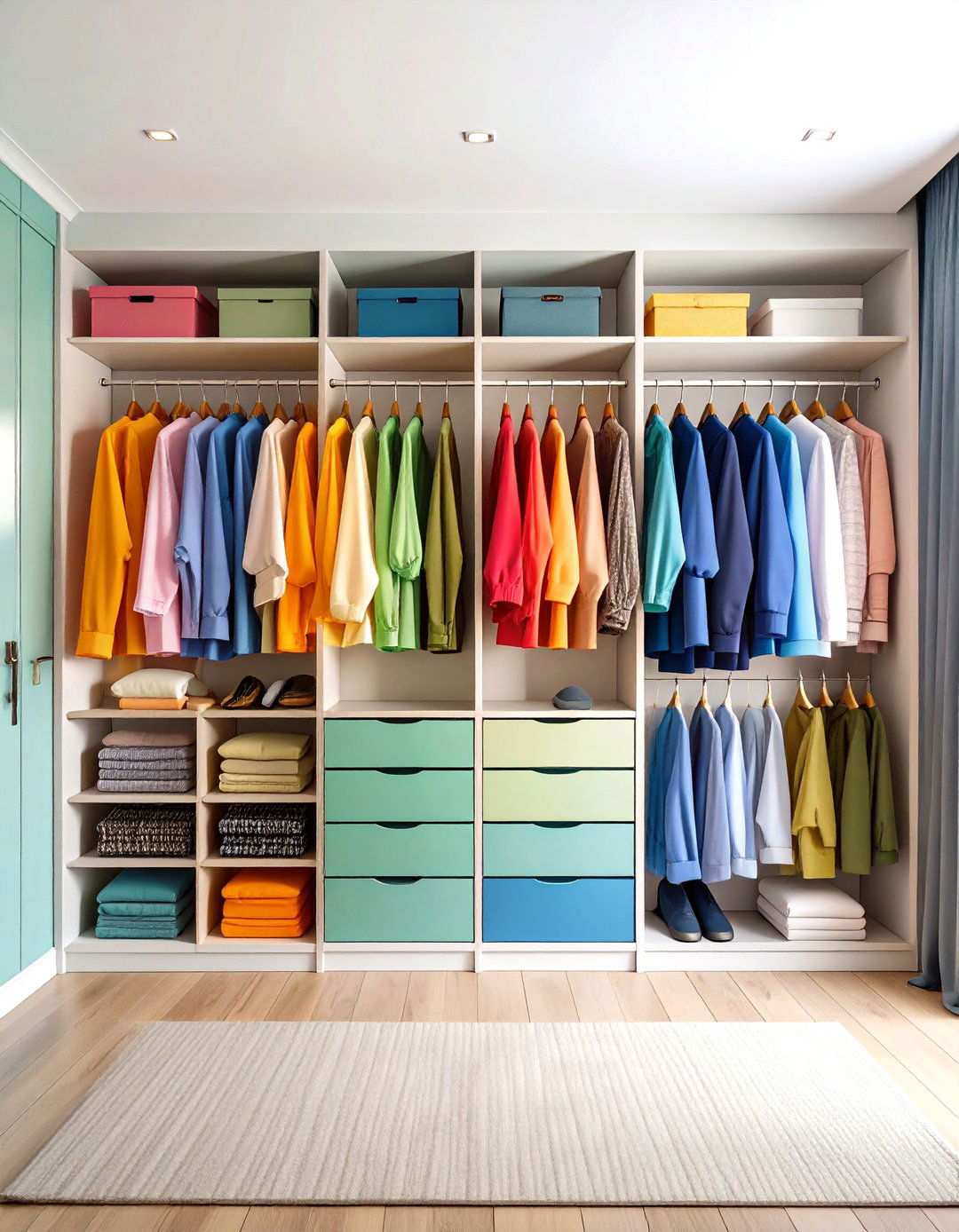 Color Coordinated Capsule Wardrobe - 24 Open Closet Ideas