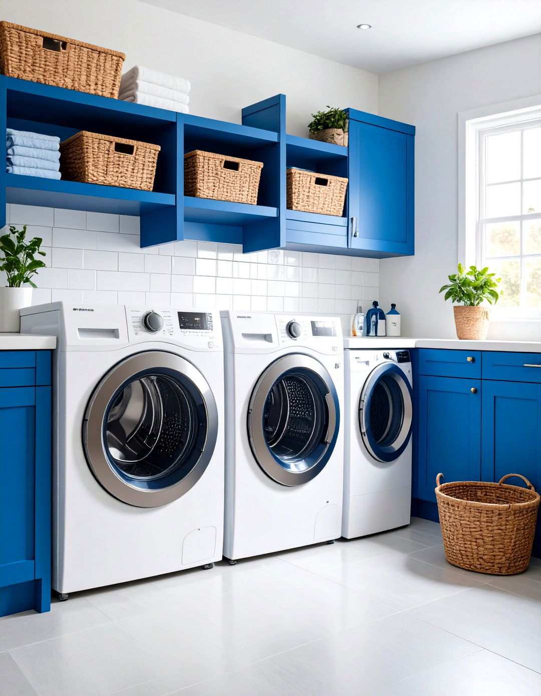Color Coordinated Organization System - 24 Small Laundry Room Ideas With a Top Load Washing Machine