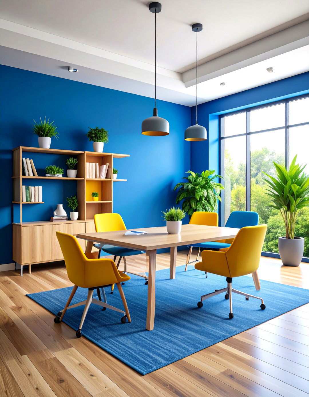 Color Psychology Workspace - 24 Modern Home Office Ideas