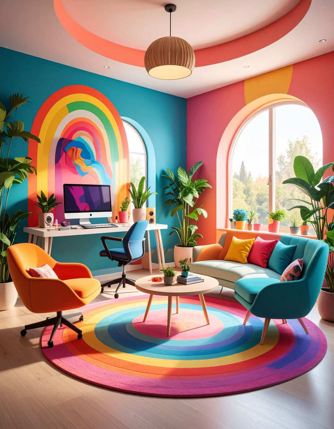 Colorful Creative Podcast Space - 24 Podcast Room Ideas