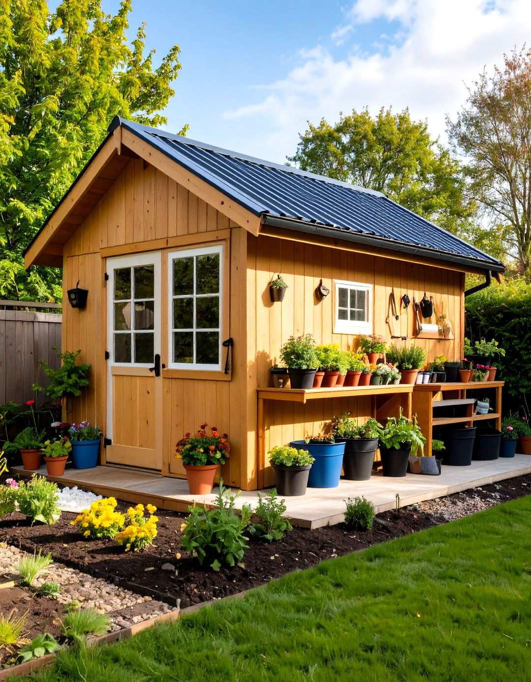 Combination Storage and Potting Shed - 24 wood shed ideas
