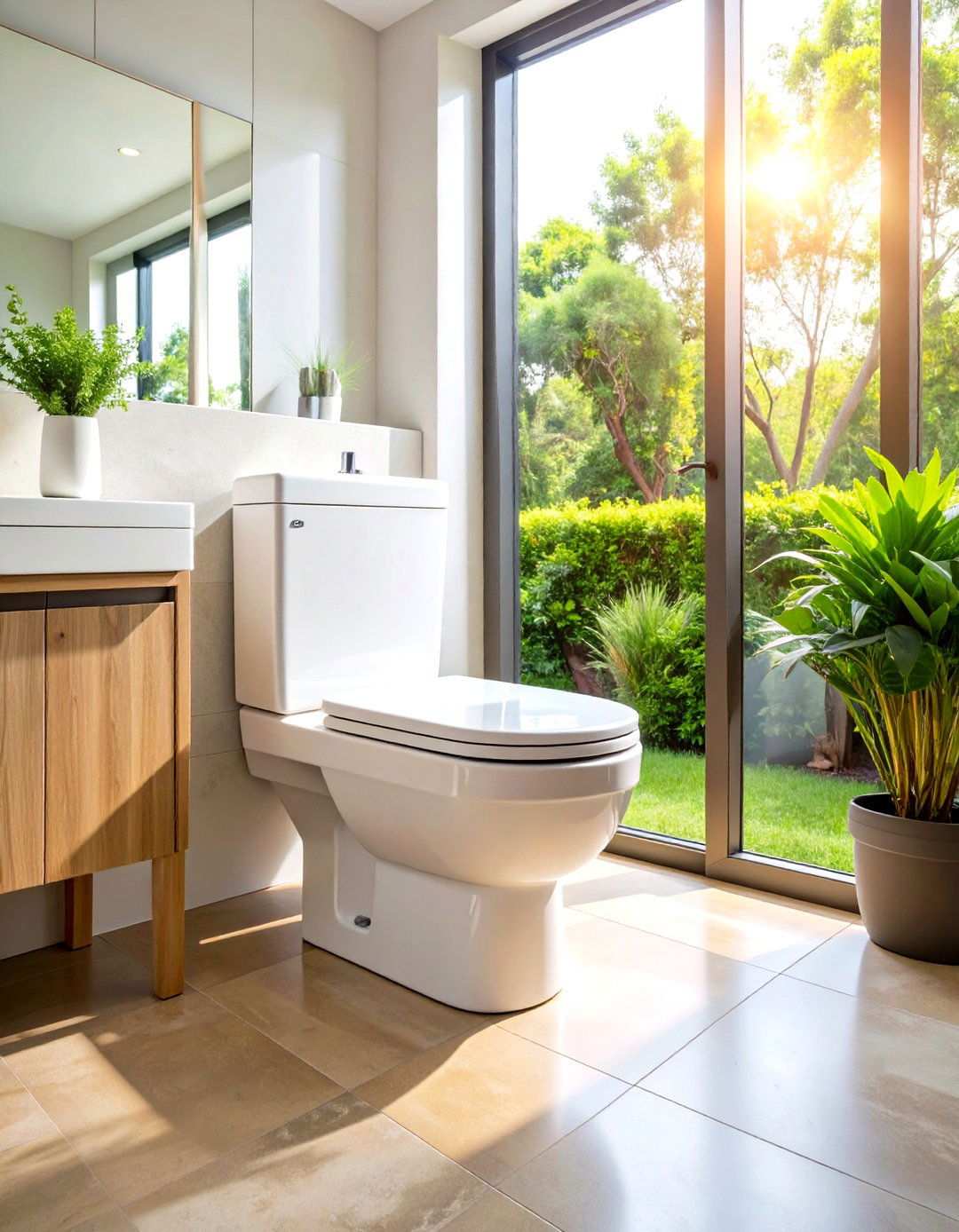 Comfort Height Toilet with Integrated Grab Bar System - 24 Handicap Bathroom Ideas