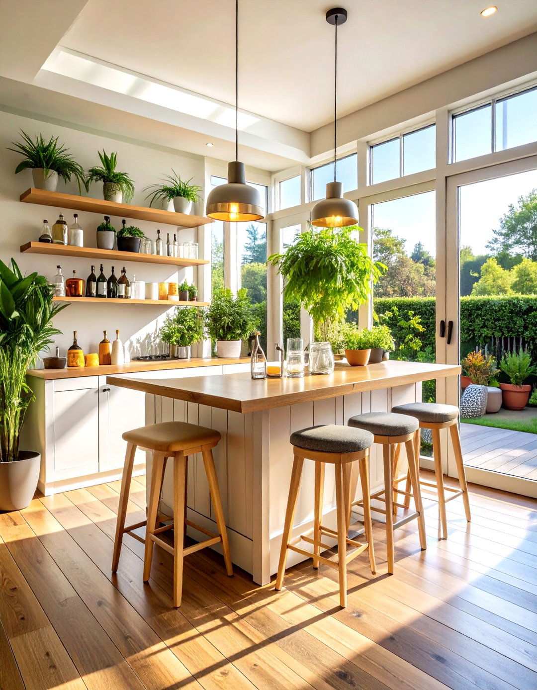 Compact Bar and Beverage Station - 24 Small Sunroom Ideas