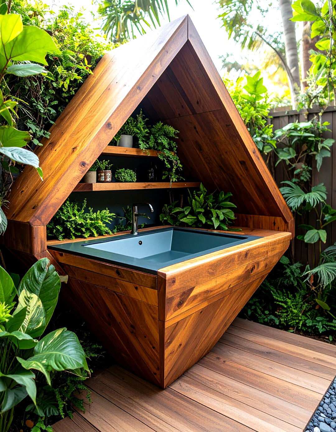 Compact Corner Space Saving Design - 24 outdoor sink ideas
