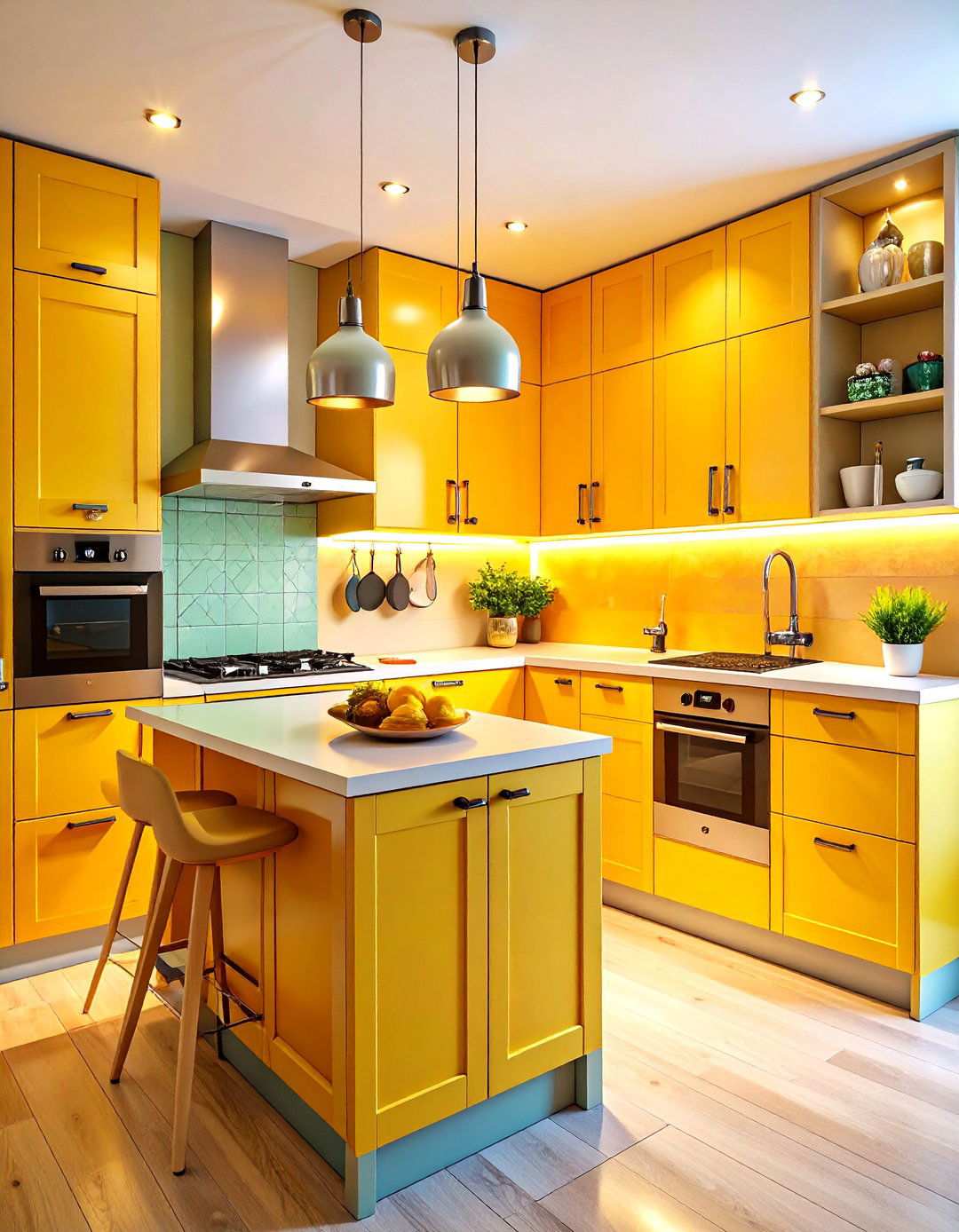Compact Galley Style One Wall Kitchen with Smart Storage Solutions - 24 One Wall Kitchen Ideas