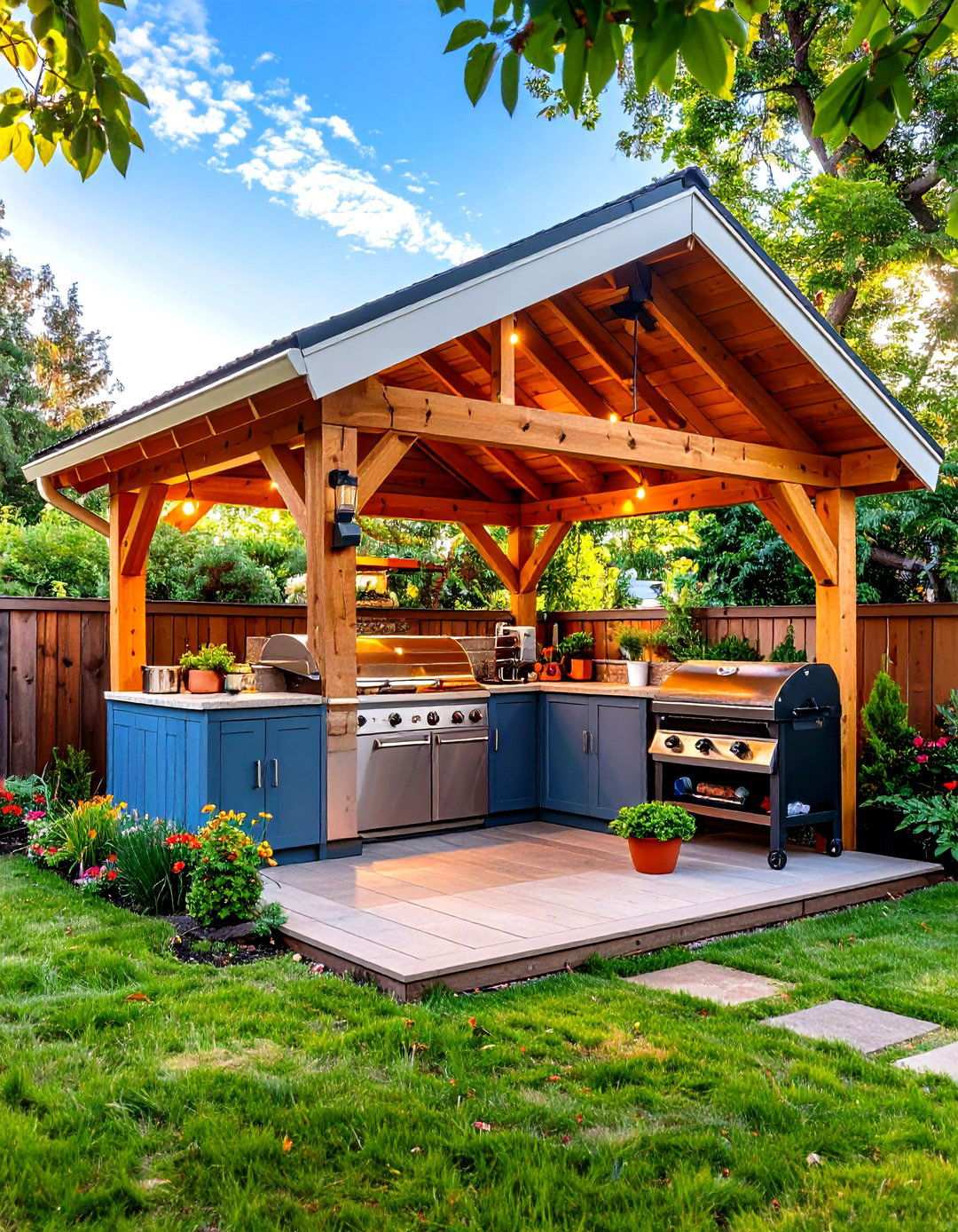 Compact Grilling Station Gazebo - 24 Outdoor Kitchen with a Gazebo Ideas