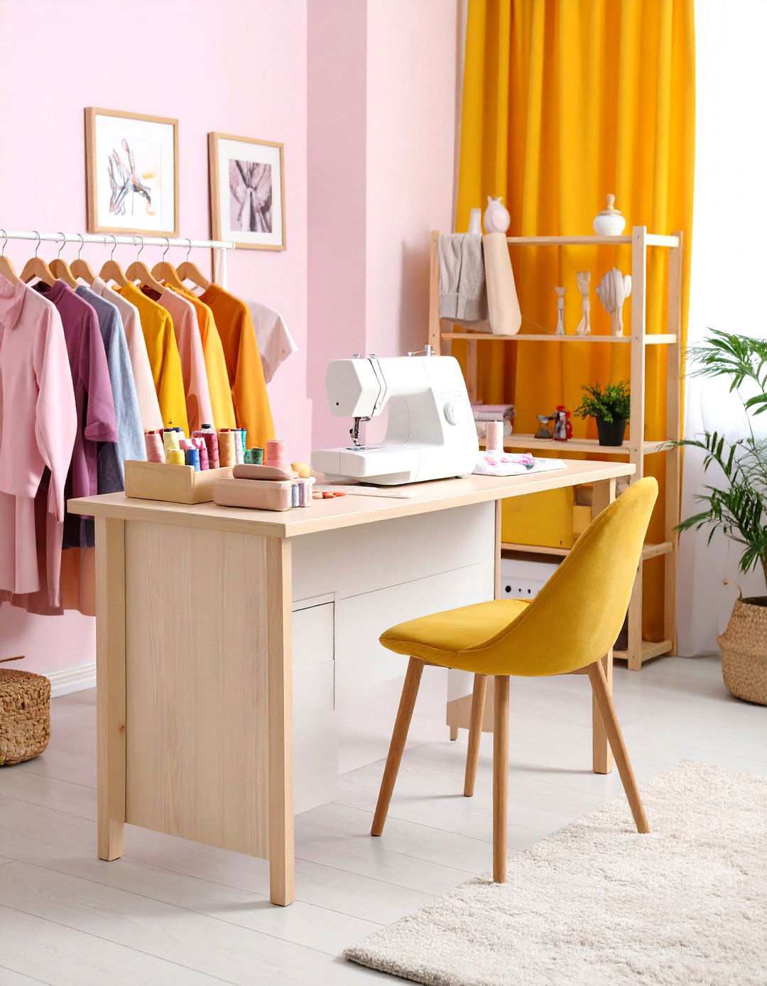 Compact Sewing Station - 24 Small Craft Room Ideas
