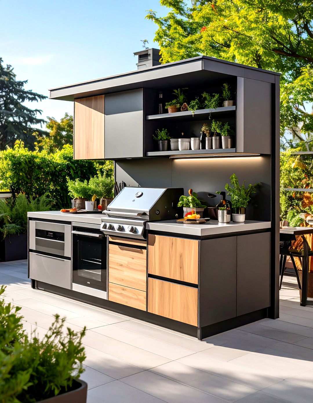 Compact Urban Island - 24 Outdoor Kitchen Island Ideas