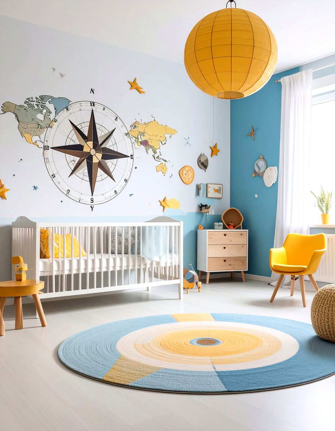 Compass Navigation Station - 24 Nautical Nursery Ideas