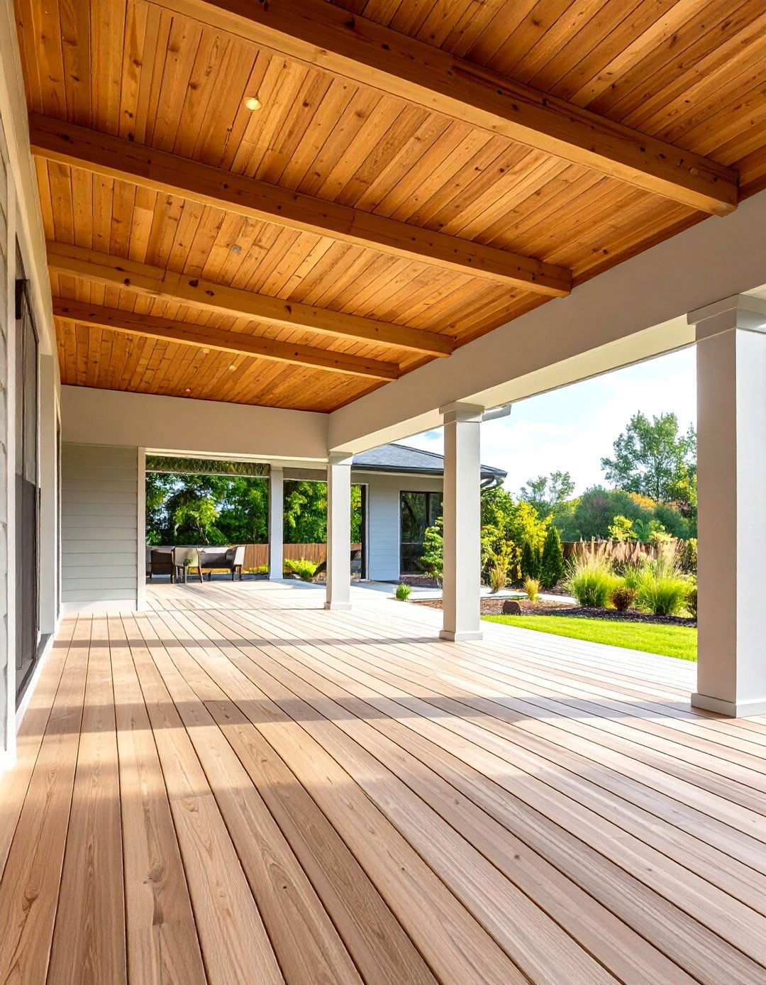Composite Decking Ceiling Installation - 24 Porch Ceiling Ideas