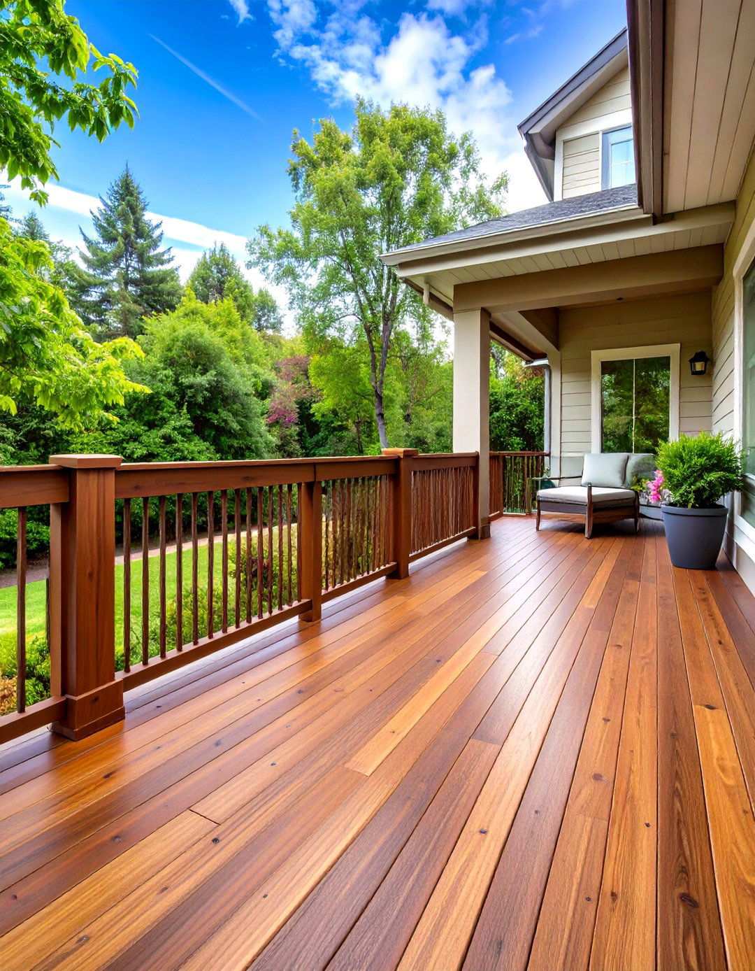 Composite Horizontal Plank System - 24 Horizontal Deck Railing Ideas