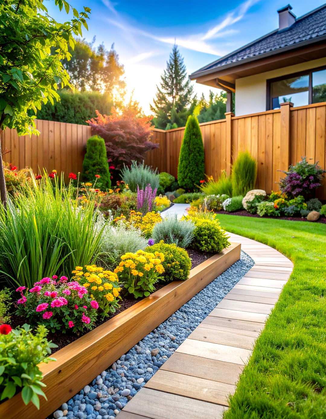 Composite Wood Garden Edging - 24 Modern Garden Edging Ideas