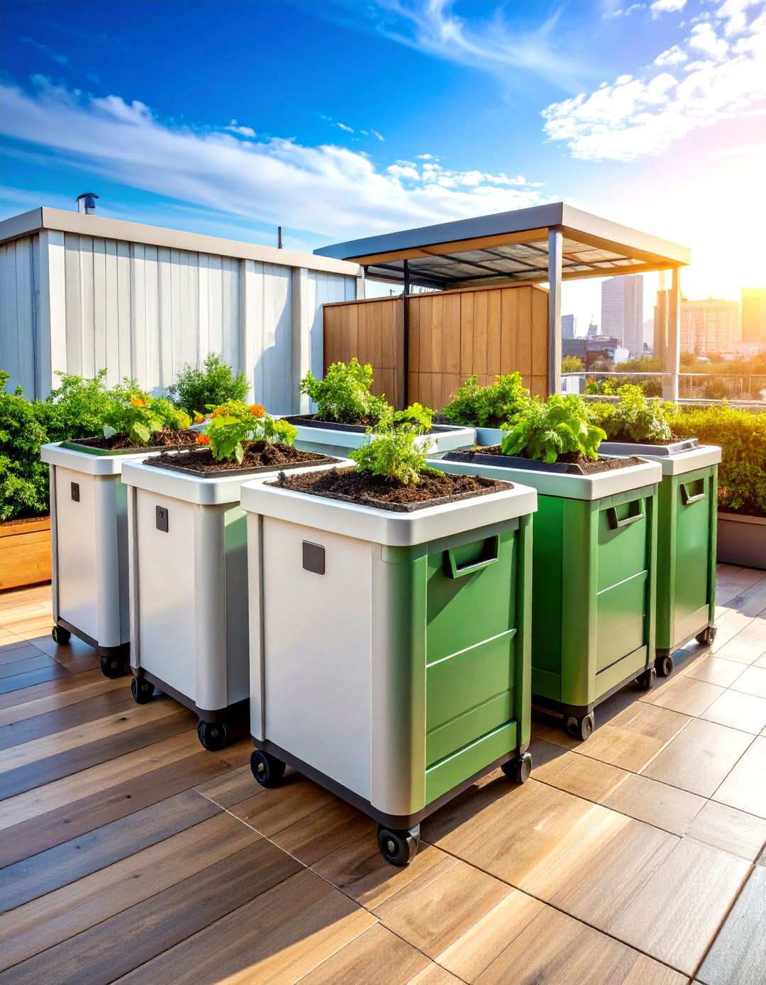 Composting and Recycling Centers - 24 Rooftop Garden Ideas