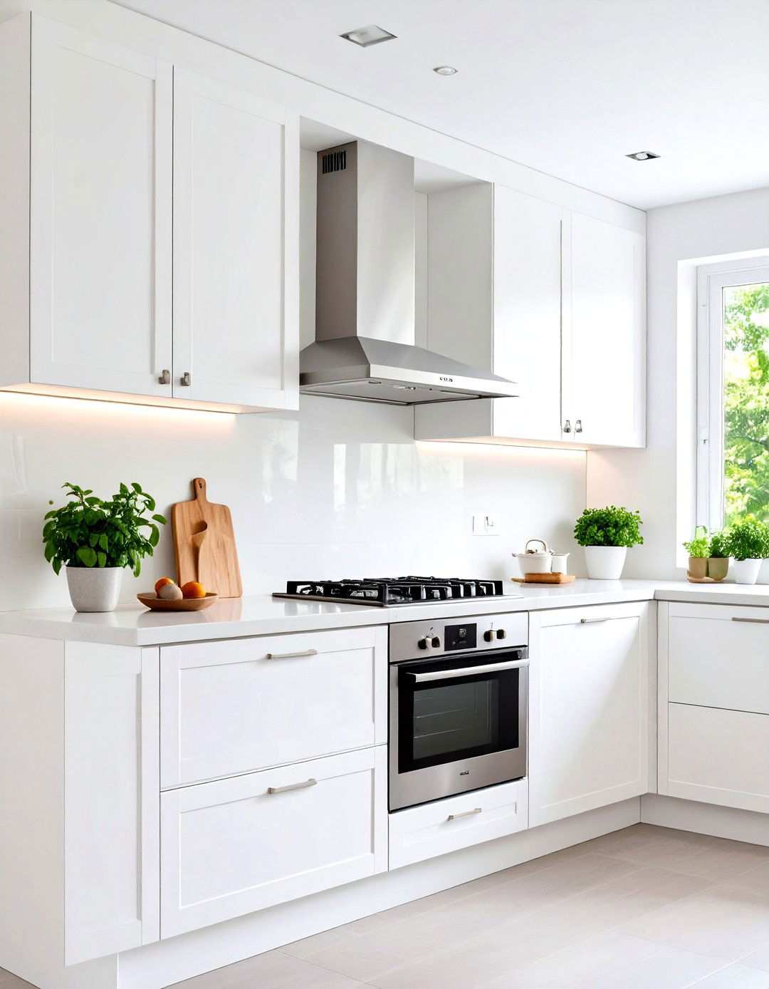 Concealed Range Hood Design - 24 Minimalist Kitchen Ideas