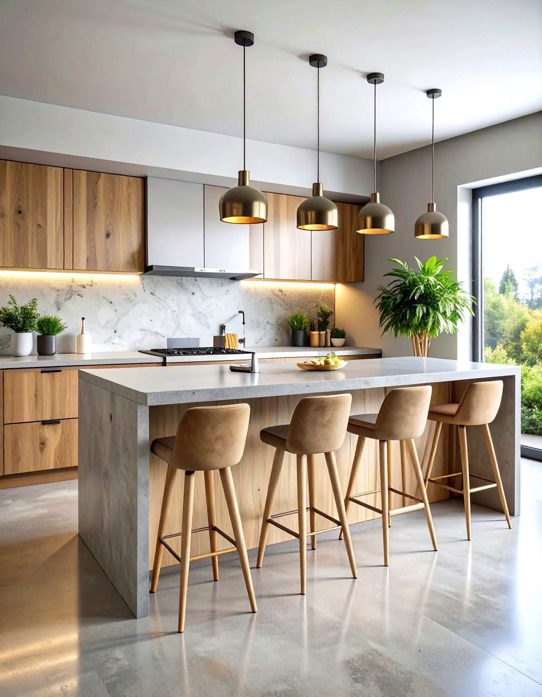 Concrete Countertop Kitchen Bar - 24 Kitchen Bar Ideas