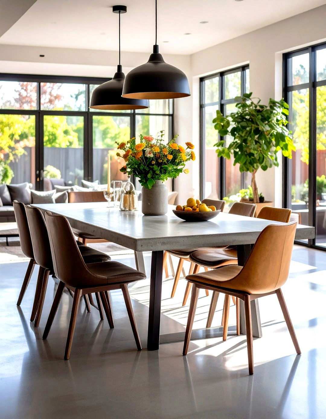 Concrete Industrial Tables - 24 Table Design Ideas
